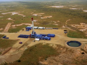 Santos is using rigs like the Rig 183, an Advanced Technology Double brought in by Canada’s Saxon Energy Services, to drill 9,800-ft gas wells in the Cooper Basin.