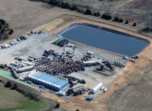 Twelve Ozonix EF10 Units work to treat water at rates of up to 120 bbl/min in the Fayetteville Shale.