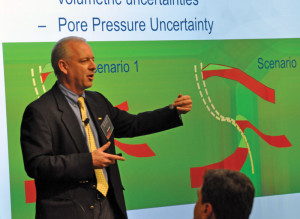 Andy Hawthorn, Schlumberger business development manager, earth model building, explained that there is a four-fold increase in deepwater NPT due to wellbore instability and mechanical instability, during a presentation at the company’s re-launch of its Digital Technology Theater in Houston in March.