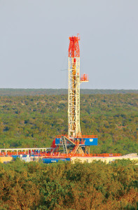 Rig 239, one of Patterson-UTI Drilling’s high-speed APEX 1500 rigs, is working in the Permian Basin. The light, rapid-deployment rig is designed to improve overall drilling efficiency in shale plays.