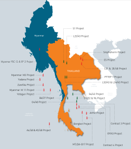 PTTEP has seven onshore concessions in Thailand, 10 offshore fields in the Gulf of Thailand and one exploration field in the Thai Andaman Sea. Outside of its home base, the company also has significant interests in Myanmar. This includes one onshore field and five offshore fields. PTTEP operates Zawtika, Myanmar M3 and Myanmar M11 offshore.