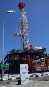 [left picture from slide 8 from the presentation] Caption: A full drilling rig at the UMW Drilling Academy provides students with opportunities to become fully familiar with rig operations before going out for on-the-job training.