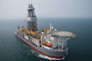 A sixth-generation DP, ultra-deepwater drillship, the Pacific Santa Ana is equipped for single- or dual-gradient drilling modes in up to 12,000 ft of water.  Image courtesy of Pacific Drilling Ltd