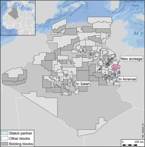 Statoil and Shell’s newly awarded acreage is located in southeastern Algeria, covering 2,730 sq km.