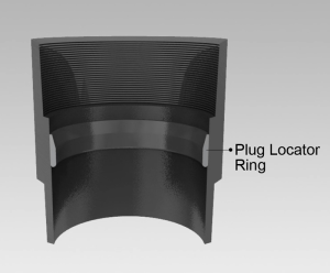 Figure 3 : A special plug locator collar installed in a collar of the casing is an important component of Weatherford’s plug position indicator system.