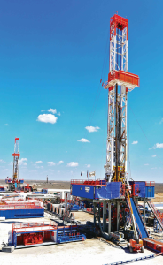 Patterson-UTI Rig 244 is drilling in Upton County, Texas. Overall, the company said, its rig count has been the most stable not in oil-rich plays like the Permian but in gas-producing plays such as the Marcellus and Haynesville.