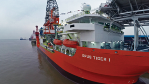 The Opus Tiger 1 has completed sea trials and is currently located in Shanghai. The rig can operate in water depths ranging from 300 to 5,000 ft and can drill to a maximum depth of 32,800 ft. The rig is part of Opus’ strategy to focus on the midwater drilling market.