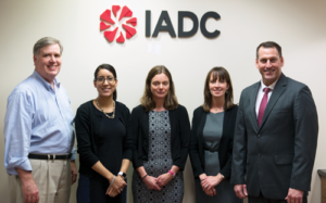 IADC, along with representatives from NIST/NCCoE and USCG, among others, have launched development of a new Cybersecurity Framework Profile for MODUs. From left are David Weitzel, NIST/NCCoE; Melissa Mejias, IADC; Siv Hilde Houmb, Secure-NOK & Chairwoman of the IADC Cybersecurity Subcommittee; Julie Snyder, NIST/NCCoE; and Jason Warren, USCG.