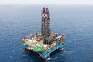 The Maersk Deliverer semisubmersible had been warm-stacked in Namibia since last year but is now in the process of being reactivated for work in Southeast Asia. Photo courtesy of Maersk Drilling.