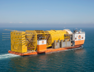 Due to size, Boskalis had to transport the Aasta Hansteen spar hull horizontally for its two-month journey from Ulsan, South Korea, to an inshore discharge location in Norway. Once the topside arrived, Boskalis conducted its largest-ever dual barge floatover operation to mate the topside and spar hull.