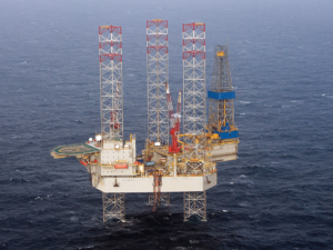 The Noble Hans Deul (left) and the Noble Lloyd Noble (right) are among the three jackups Noble has operating in the North Sea. The Noble Hans Deul is operating for Spirit Energy and the Noble Lloyd Noble for Equinor.