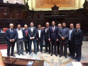 Dr Leandro Luzone (fifth from right), IADC Brazil Chapter Executive Secretary, met with multiple state legislators during the chapter’s efforts to prevent changes to the Repetro tax regime this year. Pictured include Macaé city councilors Maxwell Vaz (far left), Marvel Maillet (fourth from left) and Val Barbeiro (fifth from left), as well as Jose Walmir with SPE (fourth from right); Guilherme Abreu, Macaé’s Conventions and Visitors Bureau President (third from right); and Evandro Cunha, Firjan’s Coordinator in Macaé (second from right).