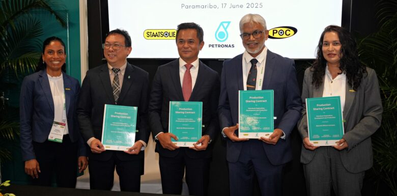 Staatsolie and PETRONAS sign production sharing contract for Block 66