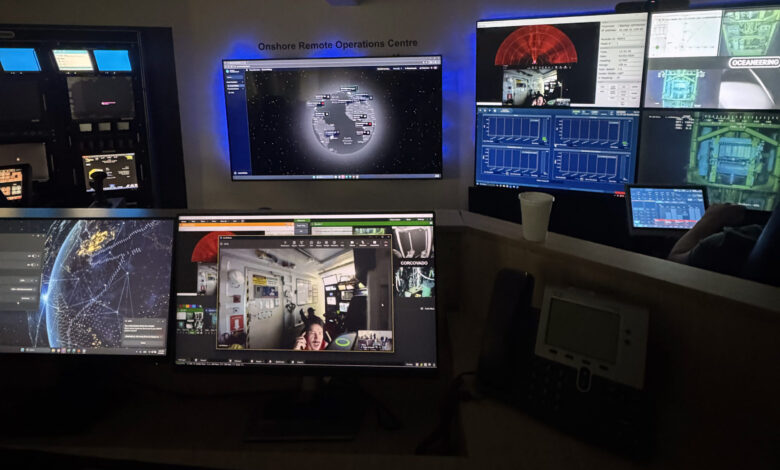 Oceaneering pilots ROV on drilling rig offshore Brazil from onshore base