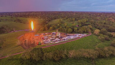 NG Energy International Corp. reported a new gas discovery at the Hechicero-1X exploration well on the Sinu-9 block in Colombia, with initial well tests from the Pre-CDO–San Cayetano interval delivering a production rate of 26.4 MMcf/d on a 43/128 choke at 1,800 psi wellhead pressure.